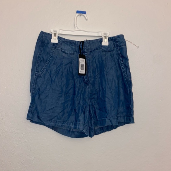 cute blue Jean denim shorts flowey formal y2k bottoms festival rich girl vibes - Picture 6 of 12
